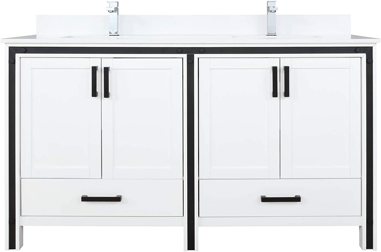 Ziva 60 in Cultured Marble Double Sink (Countertop Only)