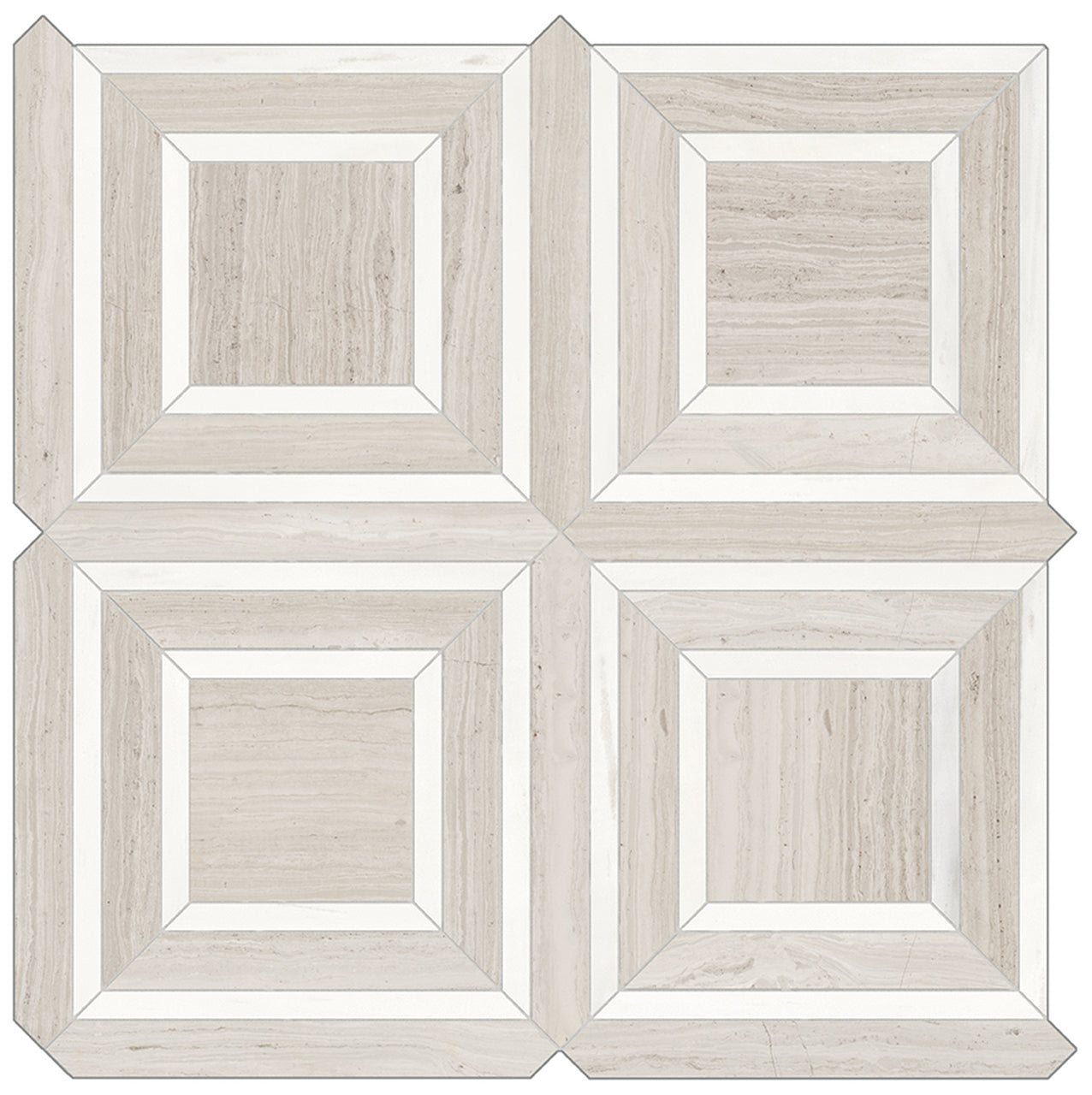 Piazza Mayfair Strada Polished Glazed Porcelain Mosaic
