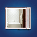 Frontlit/Backlit LED Lighted Bathroom Vanity Mirror with Frame, Anti-Fog, Touch Button, CRI 90+, Adjustable CCT & Memory, Magnum Style