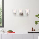 Flared Shape Bathroom Light Fixtures with Clear Glass Shade, E26 Base, UL Listed for Damp Location, Wall Mount, Bathroom Vanity Lighting