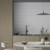 7 in. Form Ice Hexagon Matte Pressed Glazed Porcelain Tile