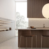 7 in. Form Ice Hexagon Matte Pressed Glazed Porcelain Tile