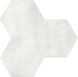 7 in Form Ivory Hexagon Matte Pressed Glazed Porcelain Tile