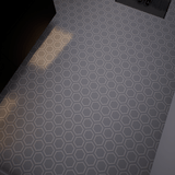 7 in. Form Tide Hexagon Frame Matte Pressed Glazed Porcelain Tile