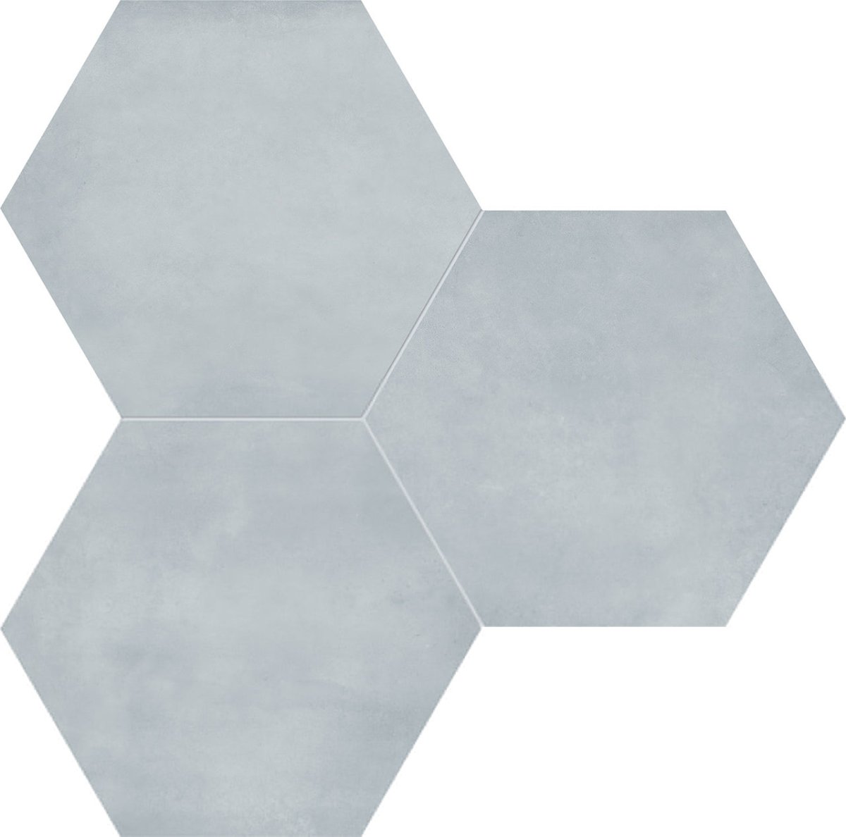 7 In Hexagon Form Tide Matte Pressed Glazed Porcelain