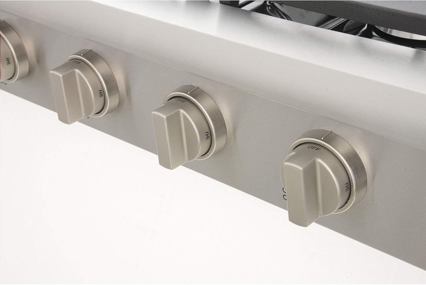 KUCHT Professional 36 in. Natural Gas Range-Top with Sealed Burners in Stainless Steel with Classic Silver Knobs
