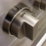 KUCHT Professional 30 in. 4.2 cu. ft. Dual Fuel Range for Natural Gas with Sealed Burners and Convection Oven in Stainless Steel with Classic Silver Knobs