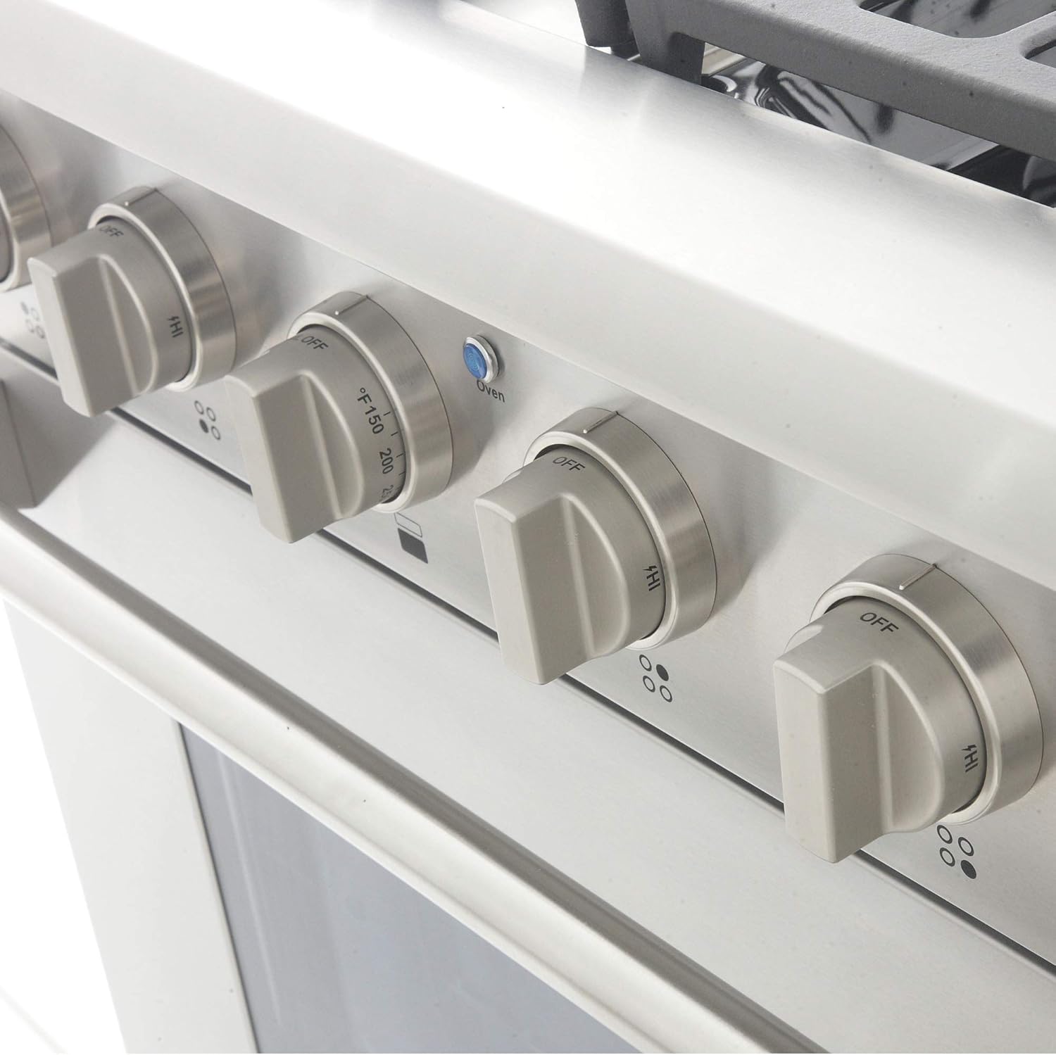 Professional 30 in. 4.2 cu. ft. Natural Gas Range with Sealed Burners and Convection Oven in Stainless Steel with Classic Silver Knobs