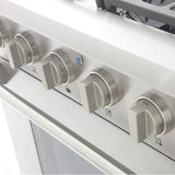 KUCHT Professional 30 in. 4.2 cu. ft. Dual Fuel Range for Natural Gas with Sealed Burners and Convection Oven in Stainless Steel with Classic Silver Knobs