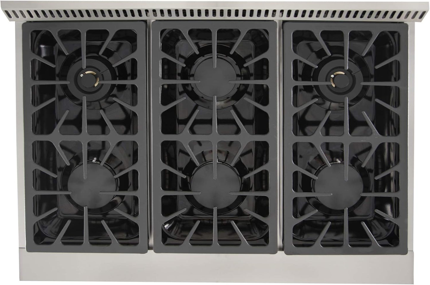 KUCHT Professional 36 in. Propane Gas Range-Top with Sealed Burners in Stainless Steel with Classic Silver Knobs