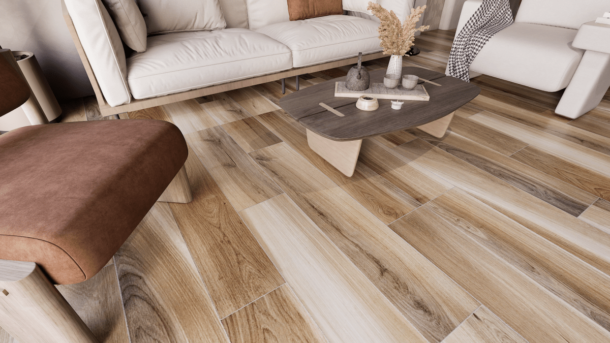 8 X 48 In Amaya Natural Matte Pressed Glazed Porcelain