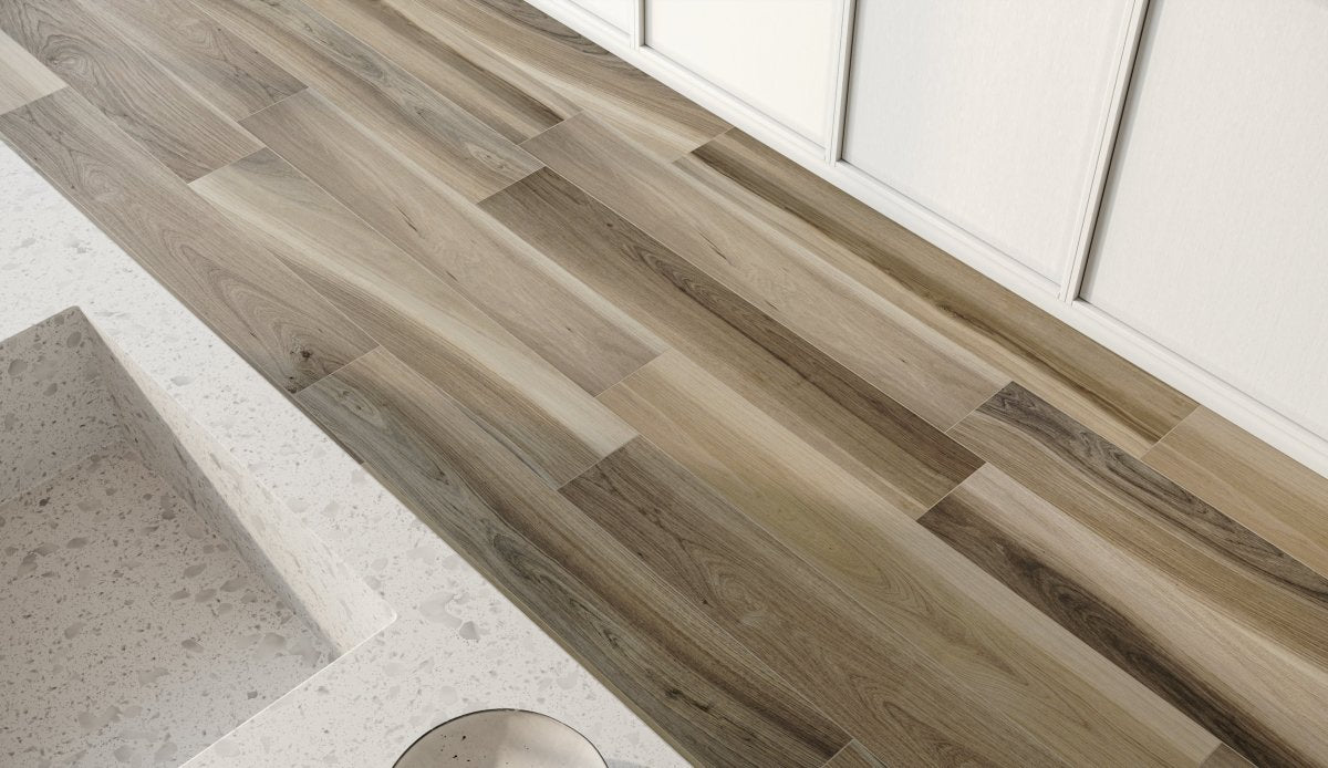 8 X 48 In Amaya Walnut Matte Pressed Glazed Porcelain