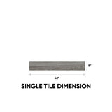 8 x 48 in. Aspen Grey Ridge Matte Rectified Glazed Porcelain Tile