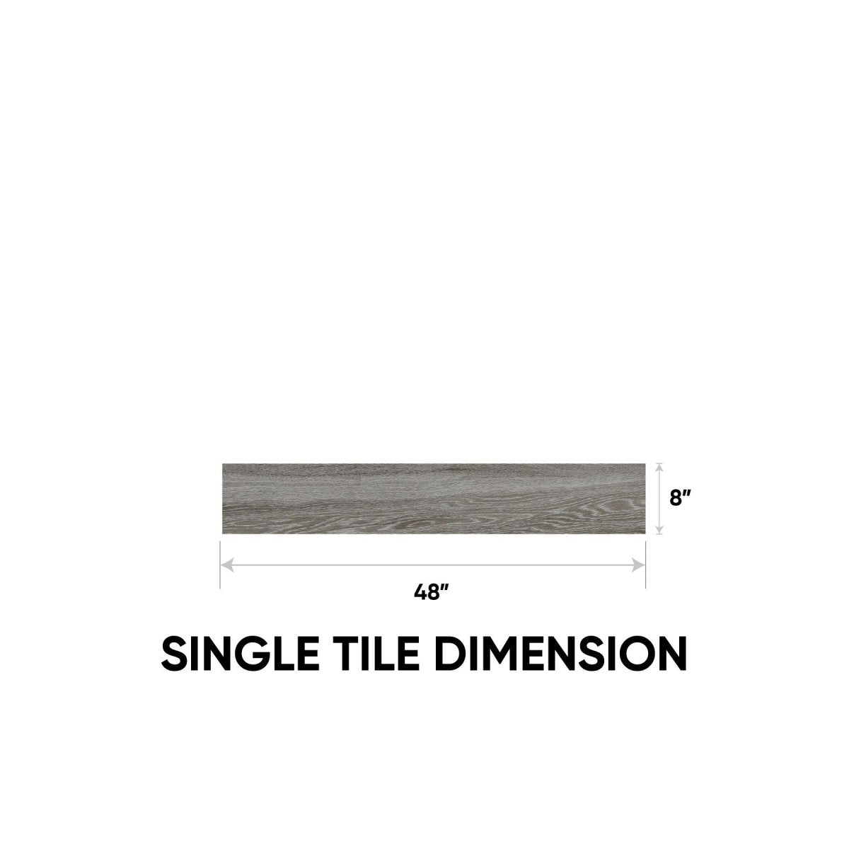 8 x 48 in. Aspen Grey Ridge Matte Rectified Glazed Porcelain Tile