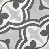 8 X 8 In Baroque Form Ice Matte Pressed Glazed Porcelain