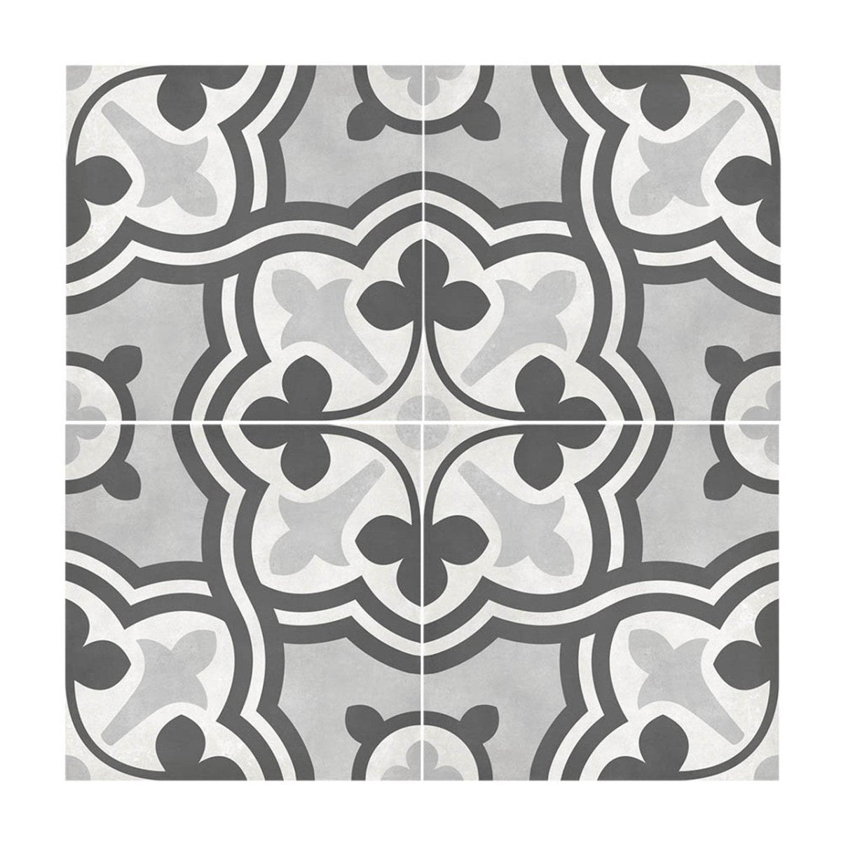 8 X 8 In Baroque Form Tide Matte Pressed Glazed Porcelain