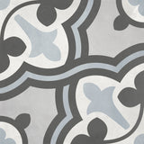 8 X 8 In Baroque Form Tide Matte Pressed Glazed Porcelain