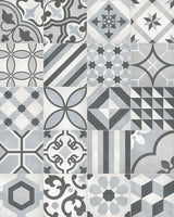 8 X 8 In Deco Blend Form Tide Matte Pressed Glazed Porcelain