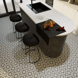 8 X 8 In Diamond Form Tide Matte Pressed Glazed Porcelain