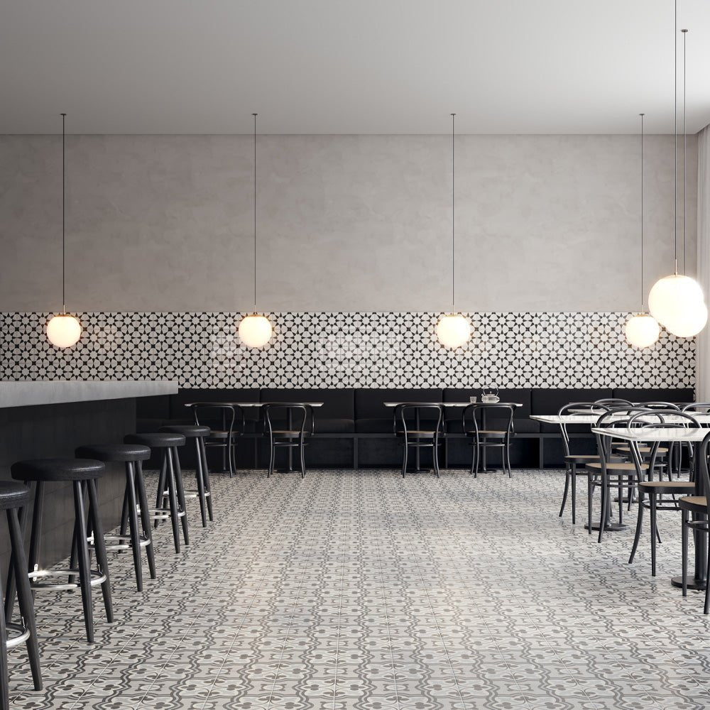 8 x 8 in. Form Monochrome Stellar Matte Pressed Glazed Porcelain Tile