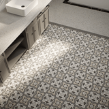 8 x 8 in. Form Sand Baroque Matte Pressed Glazed Porcelain Tile
