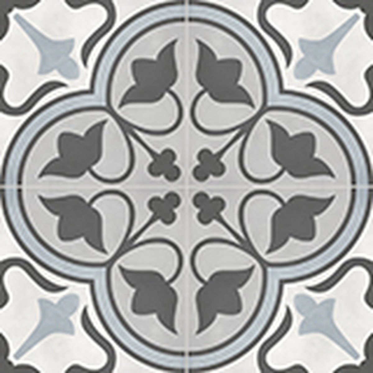 8 X 8 In Form Tide Clover Matte Pressed Glazed Porcelain Tile