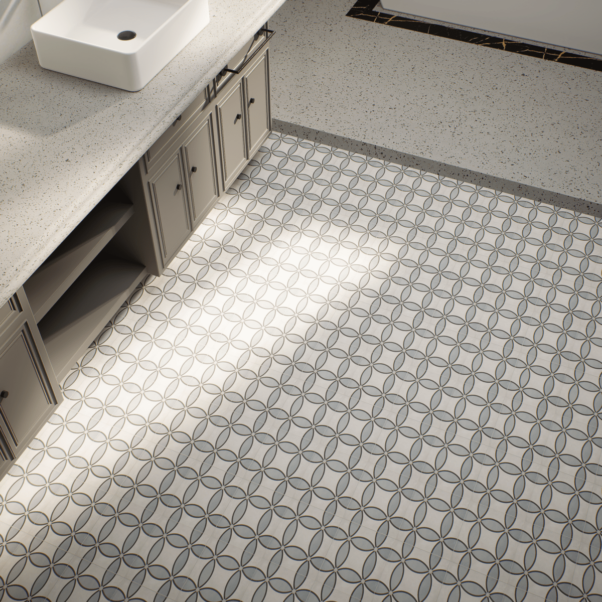 8 X 8 In Form Tide Zenith Matte Pressed Glazed Porcelain