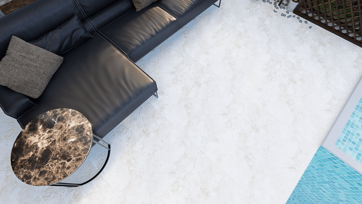 8 X 8 In Ivory Brushed Travertine