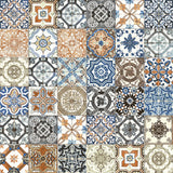 8 X 8 In Marrakesh Color Mix Glossy Pressed Glazed Ceramic