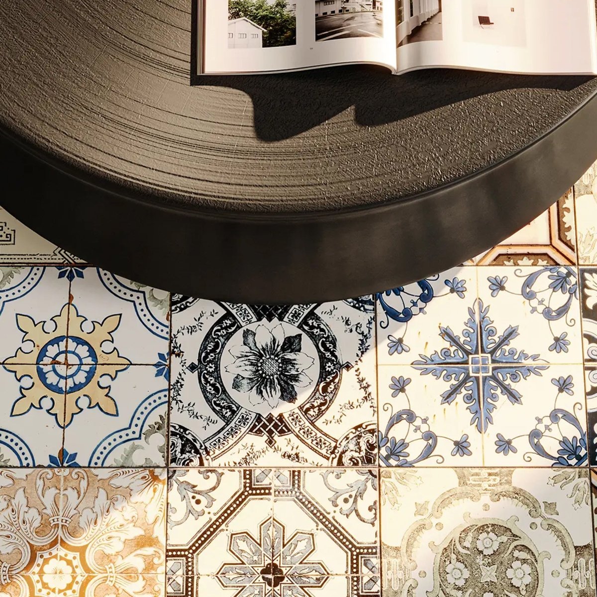 8 X 8 In Marrakesh Color Mix Glossy Pressed Glazed Ceramic