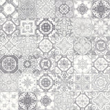 8 X 8 In Marrakesh Grey Glossy Pressed Glazed Ceramic