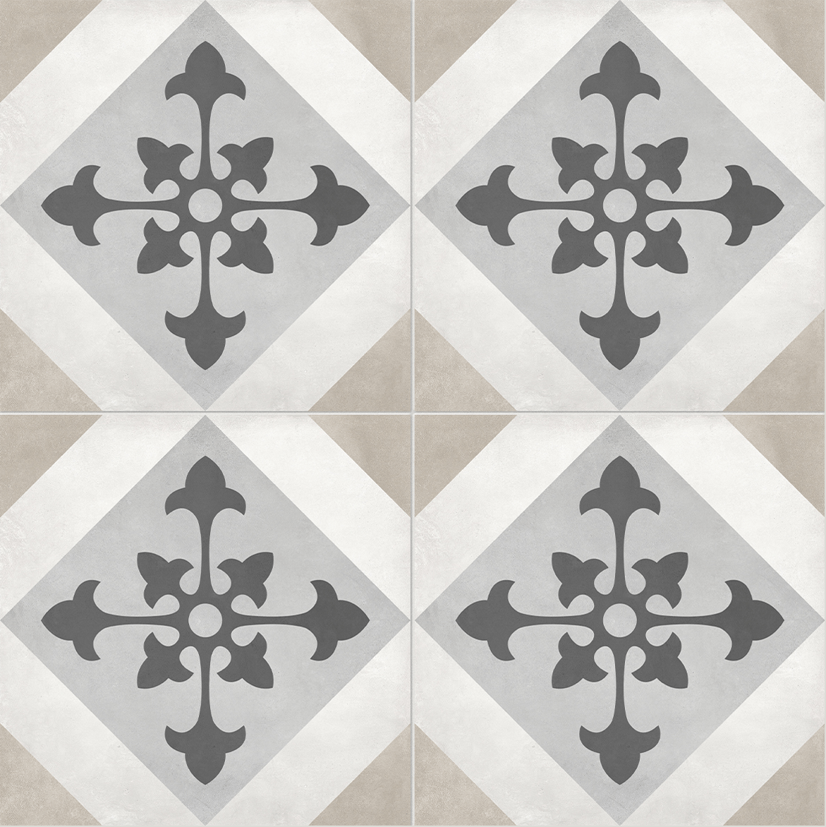 8 X 8 In Northstar Form Sand Matte Pressed Glazed Porcelain