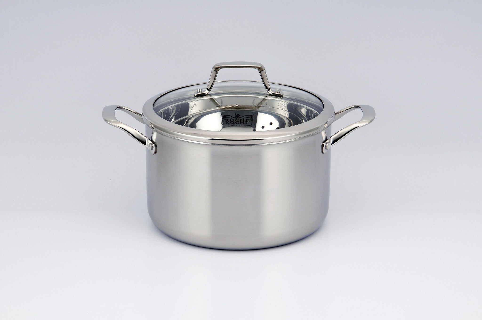 KUCHT Culinary Professional 3 Ply Stainless Steel 10 Piece Cookware Set