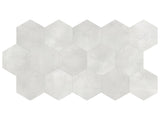 8.5 in Tapestri Grey Denim Hexagon Matte Pressed Glazed Porcelain Tile