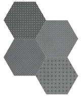8.5 in Tapestri Silk Blend Hexagon Matte Pressed Glazed Porcelain Tile
