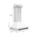 ZLINE Autograph Edition 36 in. Kitchen Package with Stainless Steel Dual Fuel Range with White Matte Door and Range Hood with Matte Black Accents (2AKP-RAWMRH36-MB)