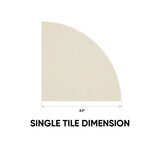 8.9 in. Ivory Marmiline Polished Engineered Stone Corner Shelf