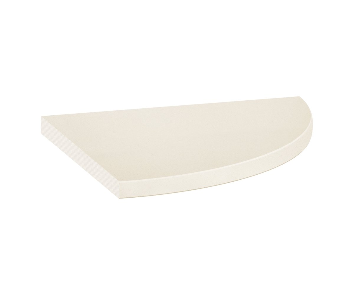 8.9 in. Ivory Marmiline Polished Engineered Stone Corner Shelf
