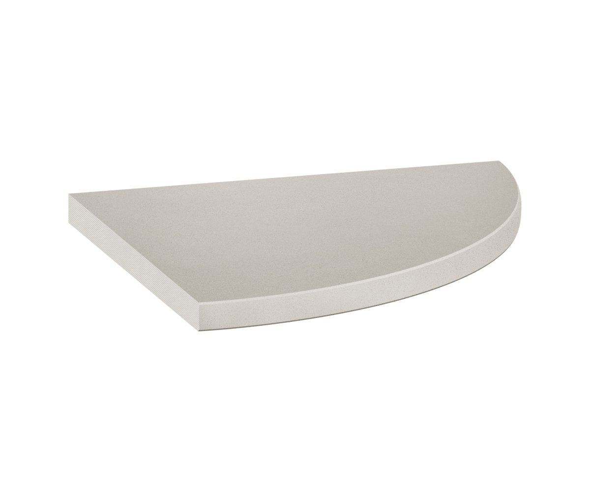 8.9 in. Marmiline Ash Polished Engineered Stone Corner Shelf
