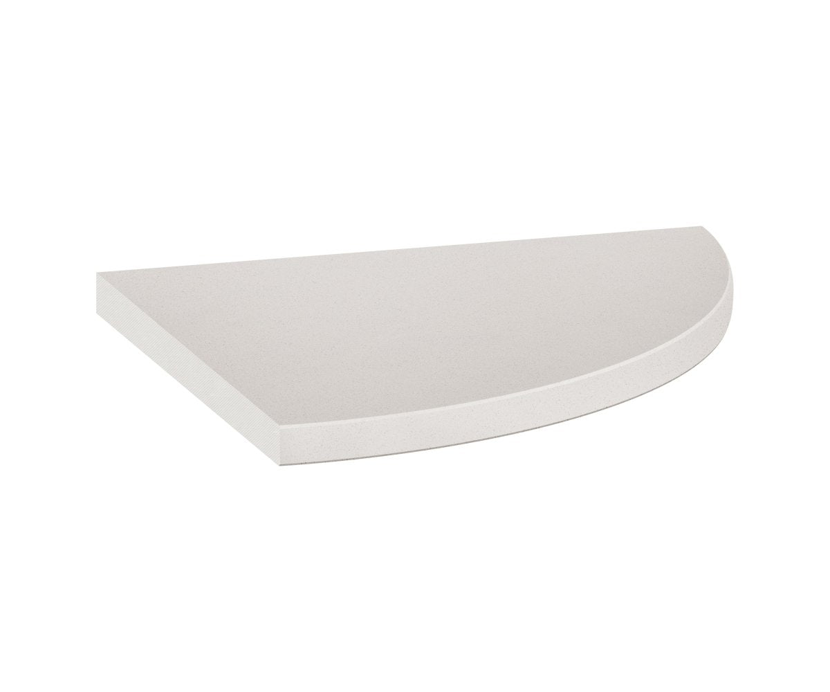 8.9 in. Marmiline Pearl Polished Engineered Stone Corner Shelf