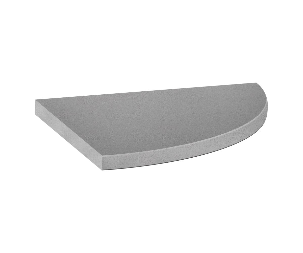 8.9 in. Marmiline Shadow Polished Engineered Stone Corner Shelf