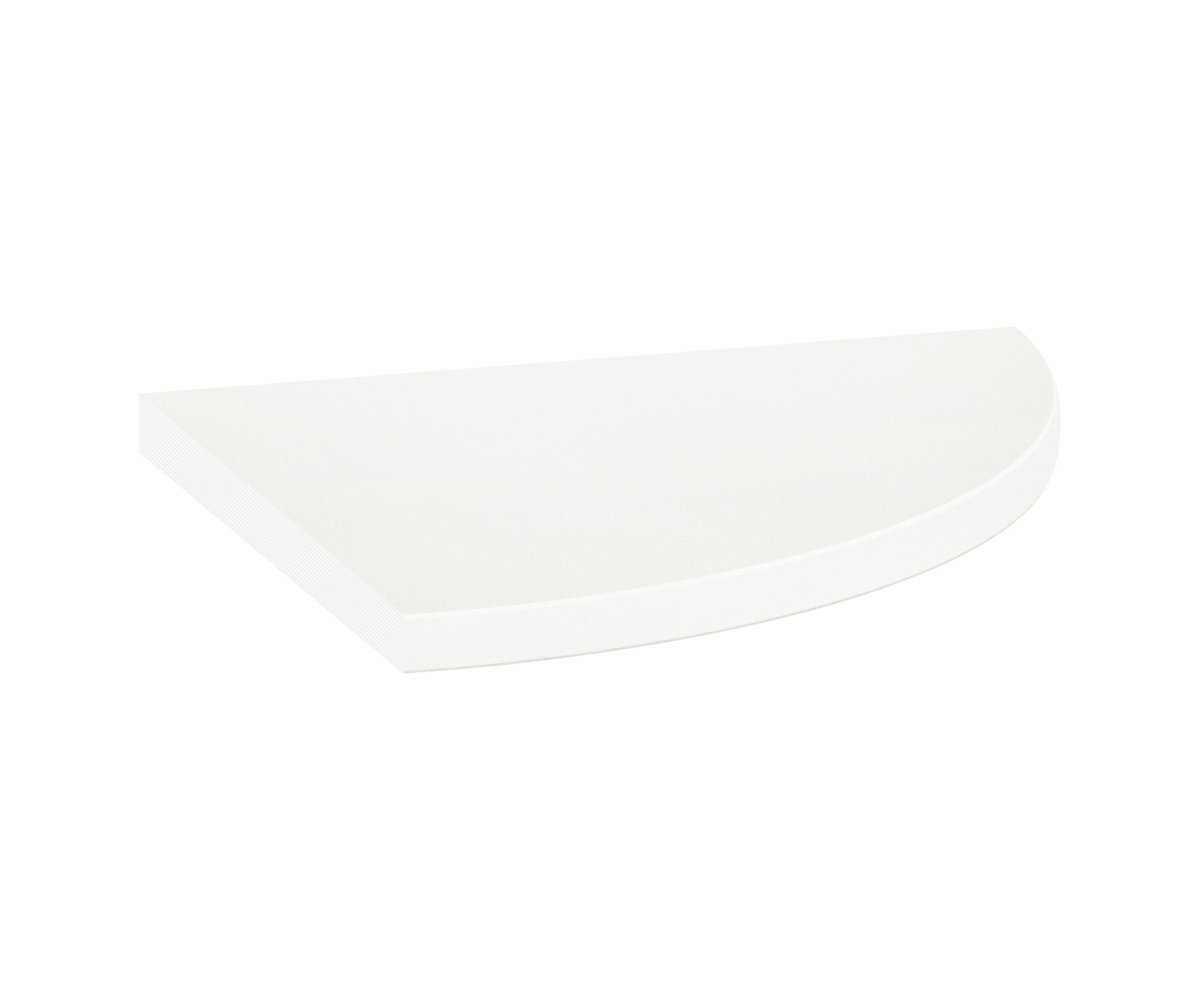 8.9 in. Marmiline Snow Polished Engineered Stone Corner Shelf