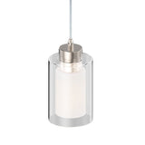 8W Cylinder Shape LED Pendant Light, Brushed Nickel Finish, 4000K (Cool White), 500 Lumens, ETL Listed
