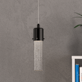 8W Dimmable LED Pendant Ceiling Light, 3000K (Warm White), Seedy Glass Shade, Dimmable, 400 Lumens, ETL Listed