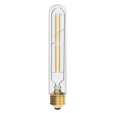 8W T10 LED Filament Bulb with E26 Base – 2700K Warm White, Dimmable - D1.26"*8.86"H