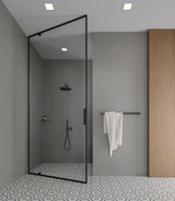 9 in Glossy Tempered Glass Corner Shelf with Hardware - 8 mm Surface Mount