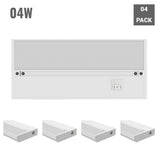 Under Cabinet LED Lighting, Dimmable, CRI90, White Finished, Direct Plug-in, Linkable, Color Changeable (3000K/4000K/5000K) Under Counter Lights for Kitchen, Desk, Workspace