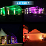 LED Up & Down Lights Outdoor Wall Light, Cylinder Outdoor Sconces, 2x36W, AC100- 277V, Double Side Light (Avail Color - Red, Green, Blue)