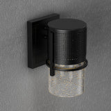 9W Cylinder LED Wall Sconce Light 5000K Daylight White, 500 Lumens, LED Outdoor Wall Light, Clear Bubble Glass, 120V Dimmable ETL Listed Textured Black Finish