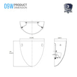 9W LED Indoor Wall Sconce, 5000K (Daylight White), 550LM, Brushed Nickel Wall Mounting Light, Dimmable, Hallway Light Fixtures